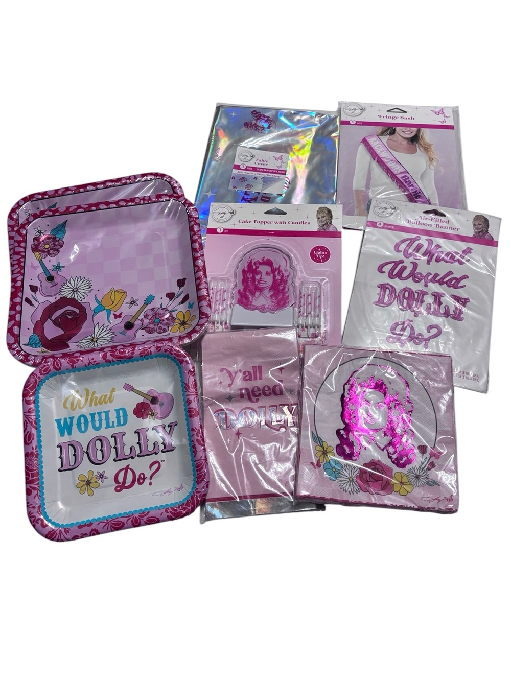 Dolly Parton 9 Piece Party Decorations Set NEW, What Would Dolly Do?